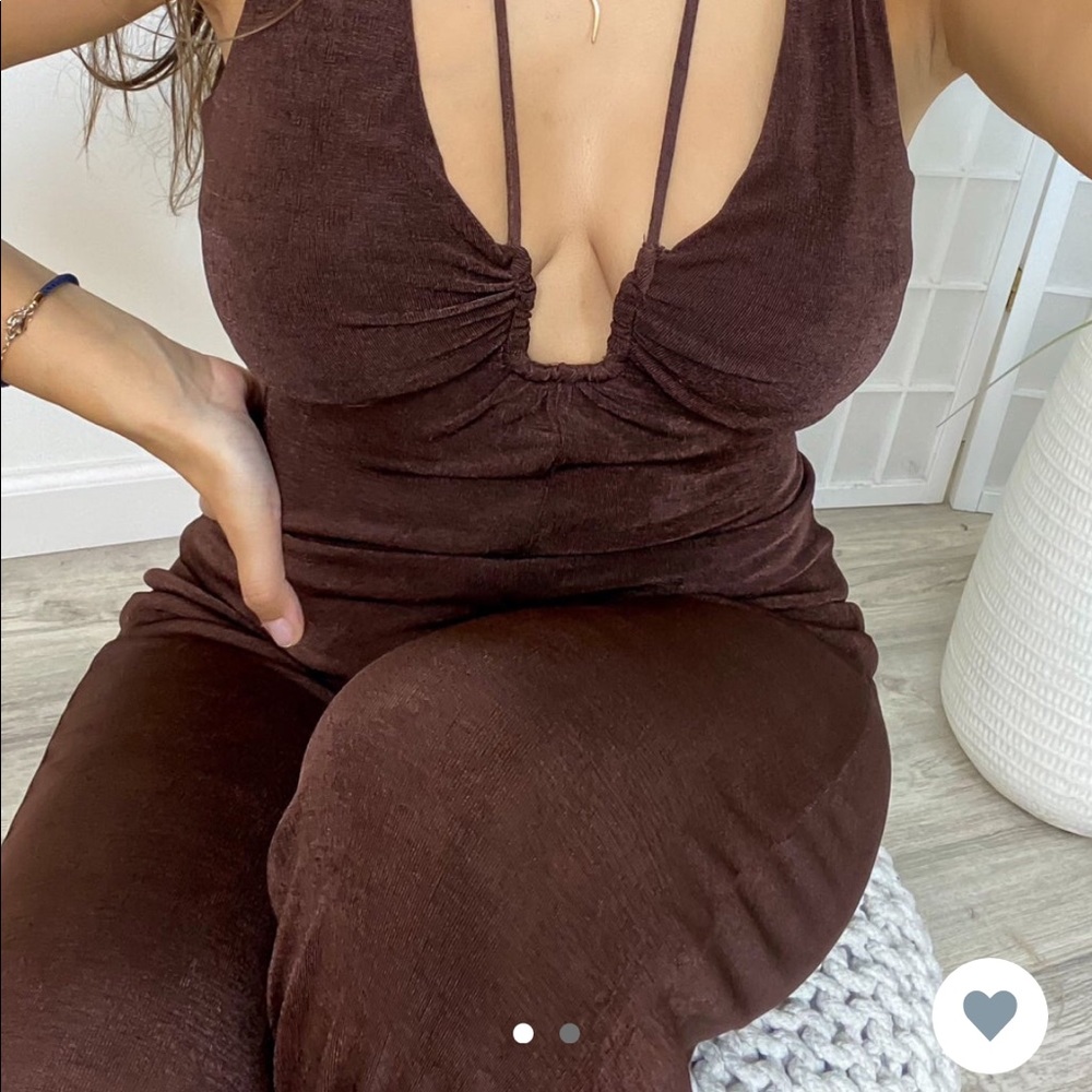 Sexy Low V Jumpsuit - Picture 2 of 2